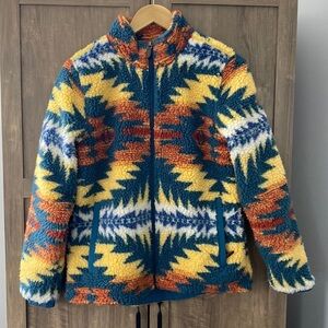 ARIAT -X- Pendleton Collection Pendleton Fleece Jacket zip-up Pockets Size M